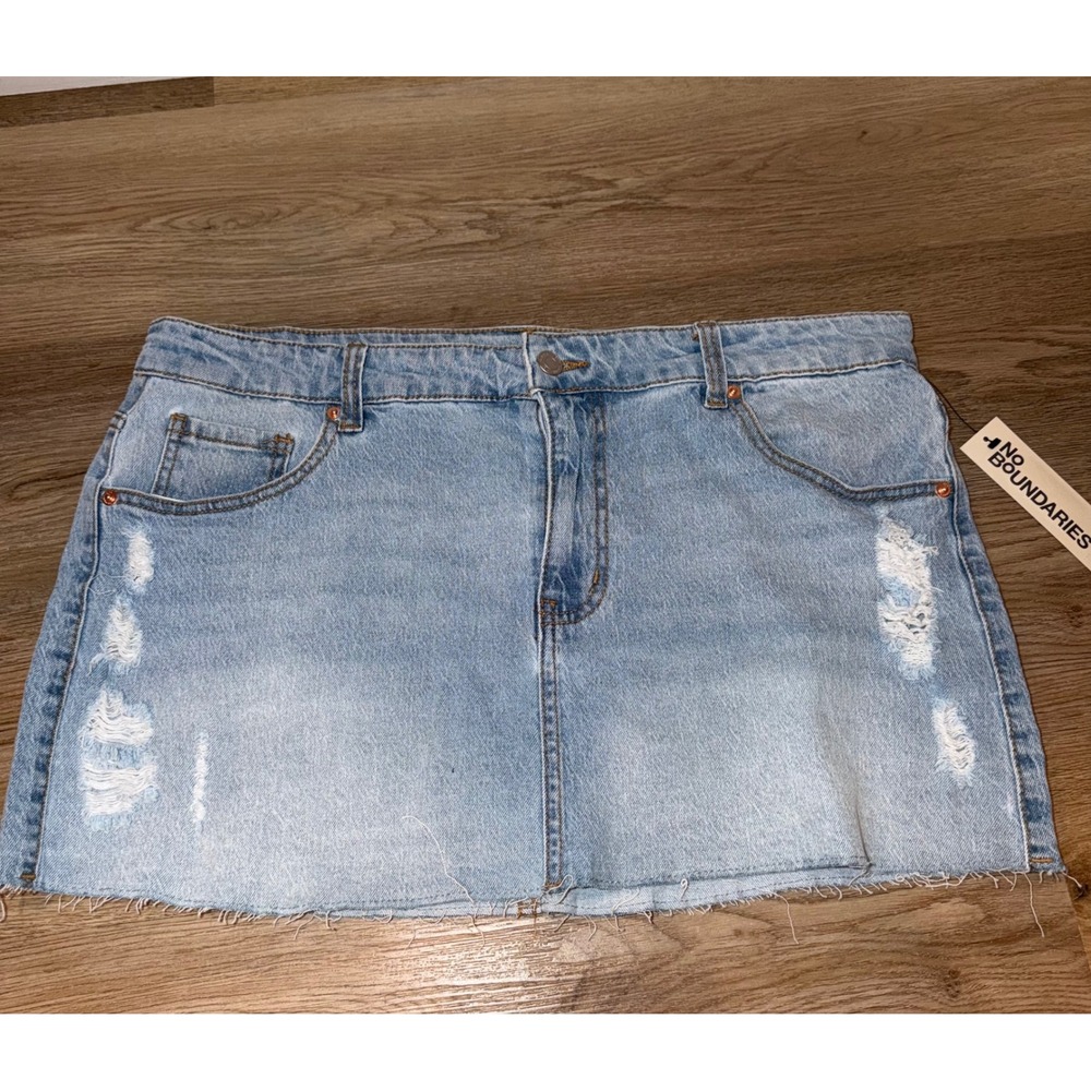 Women denim mini skirt size Large